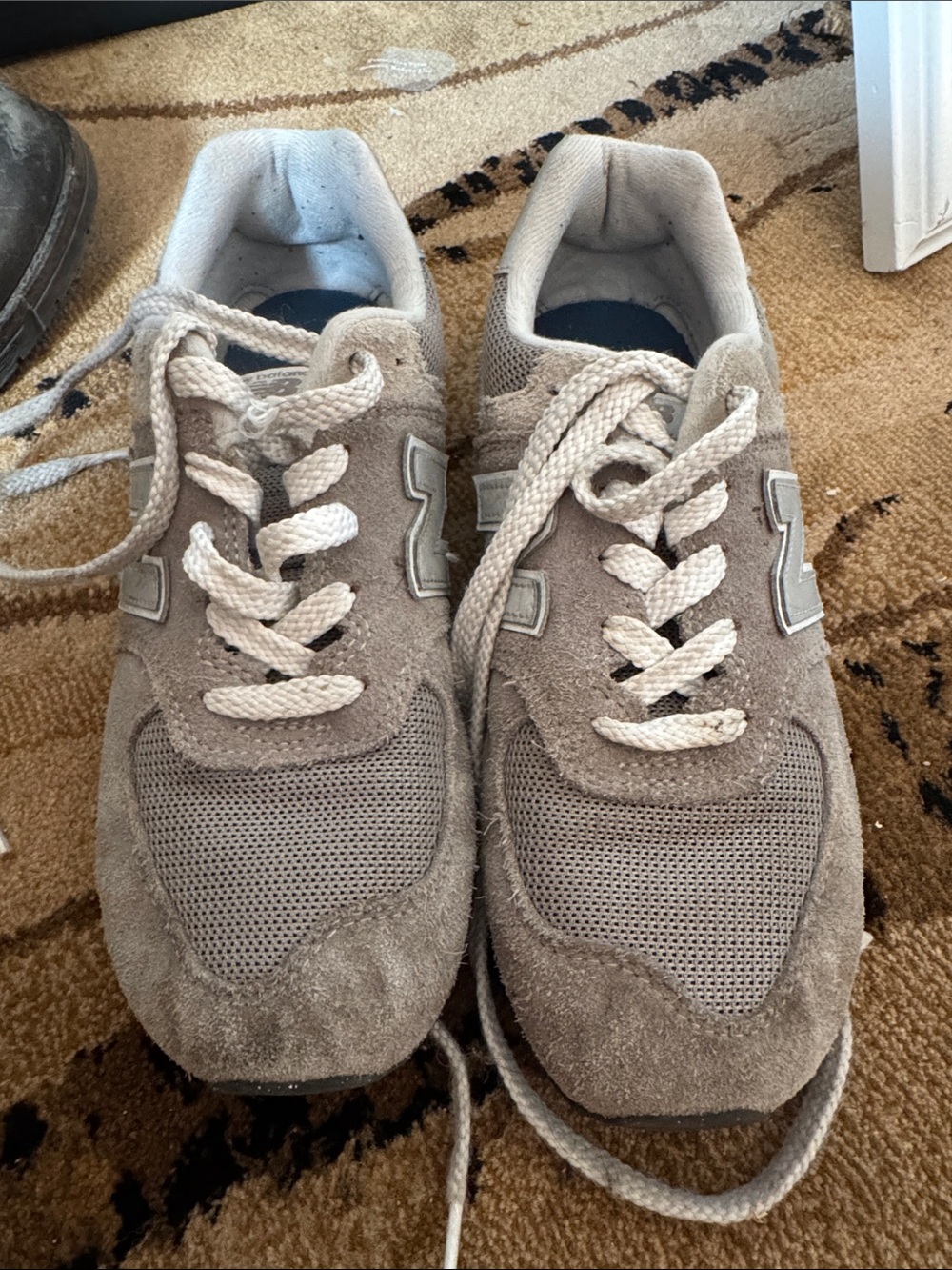 New Balance Beige Suede Sneakers